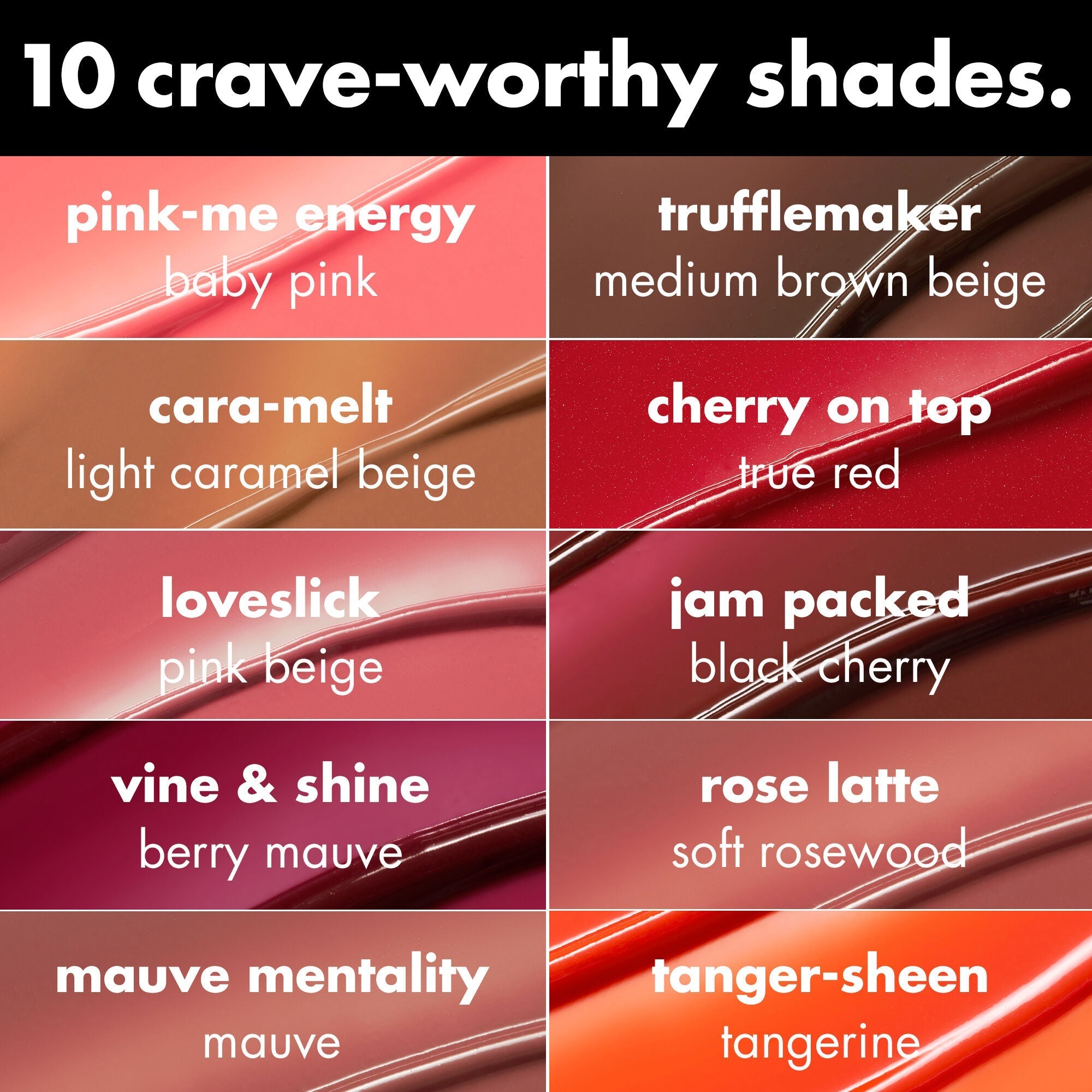 Glow Reviver Lip Oil Stick Shade Chart