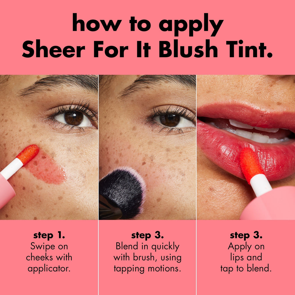 3 Steps to Apply Blush Tint to Cheeks and Lips