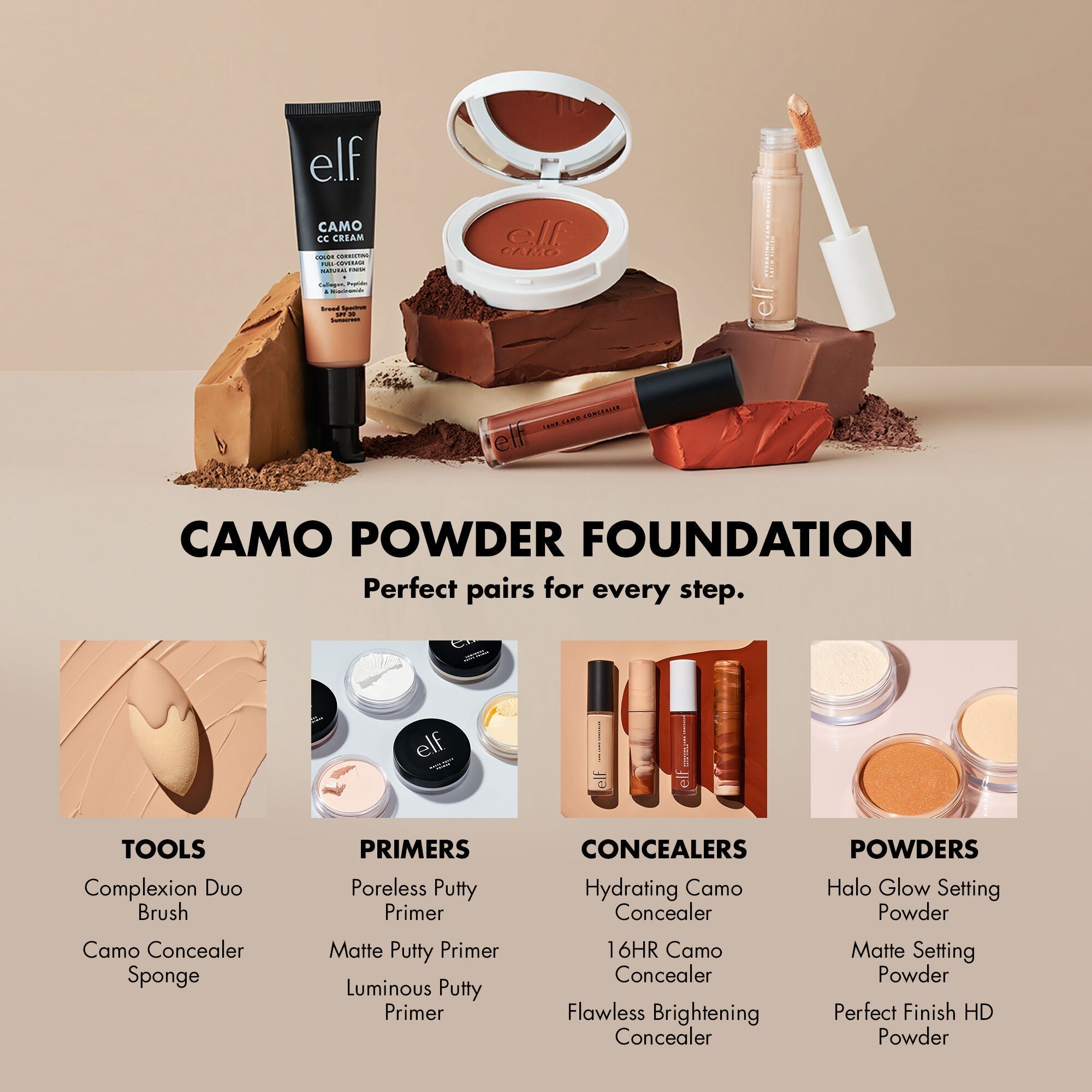 Camo Sponge and Makeup Collection