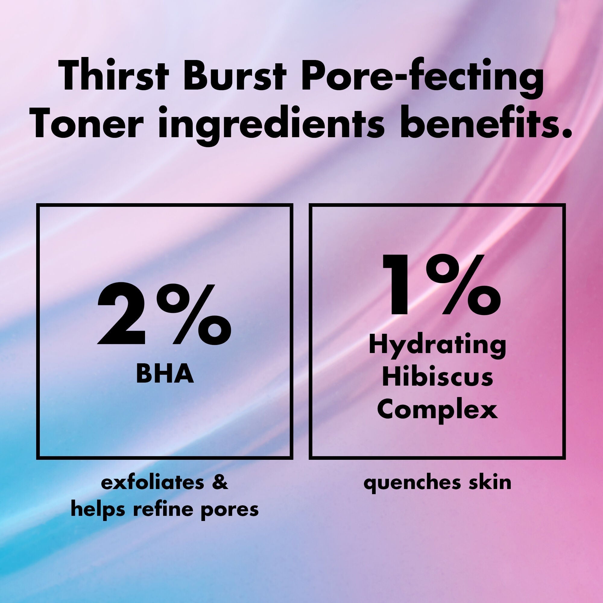 Pore-fecting Exfoliator Toner Ingredients: 2% BHA and 1% Hydrating Hibiscus Complex