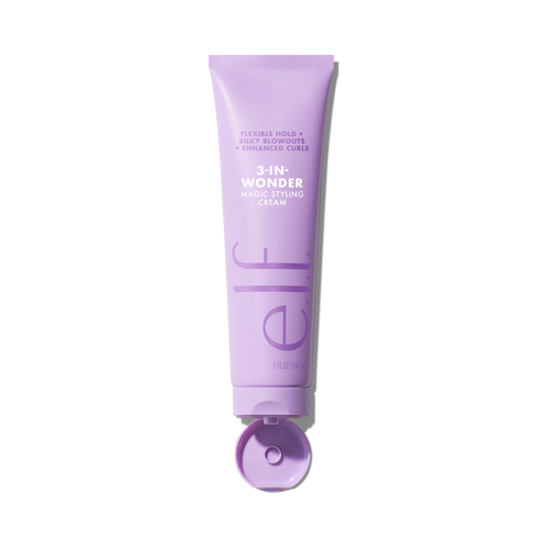 Purple tube of flexible hold e.l.f. 3-in-1 Wonder Magic Styling Cream