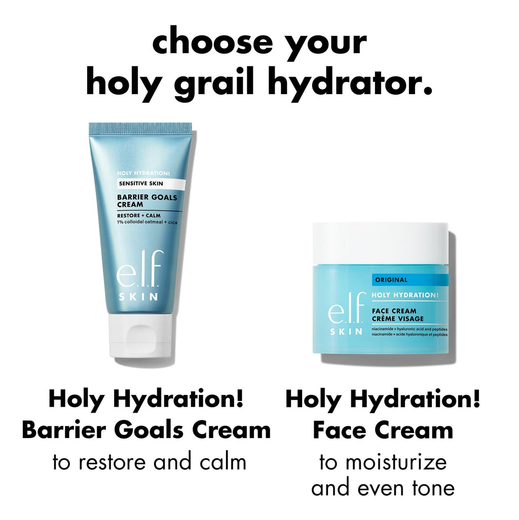 Comparison chart of Holy Hydration! Barrier Goals Cream and Holy Hydration! Face Cream