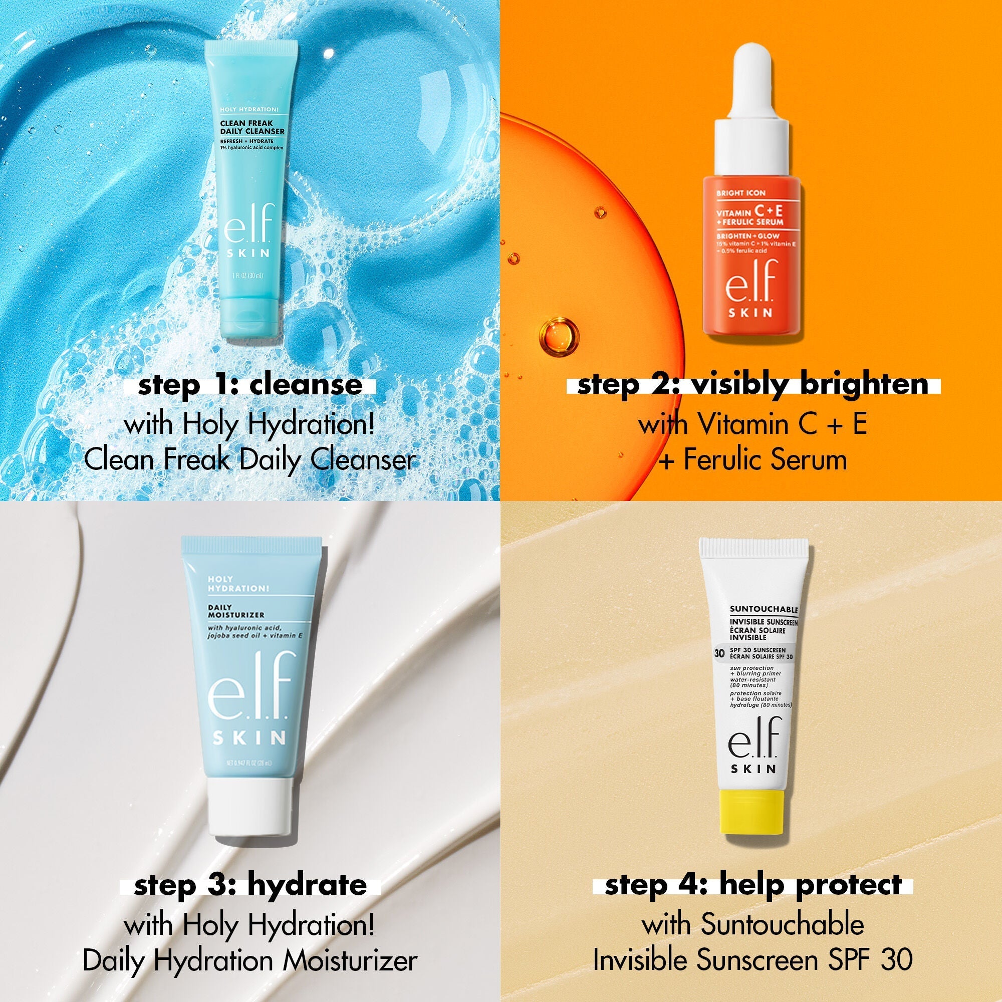 Wake the e.l.f. Up Skincare Kit