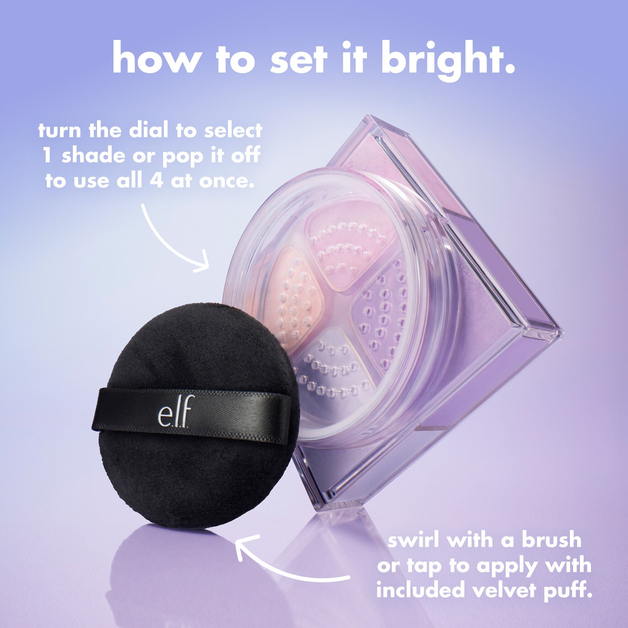 How to use Set It Bright Powder Quad Loose Setting Powder