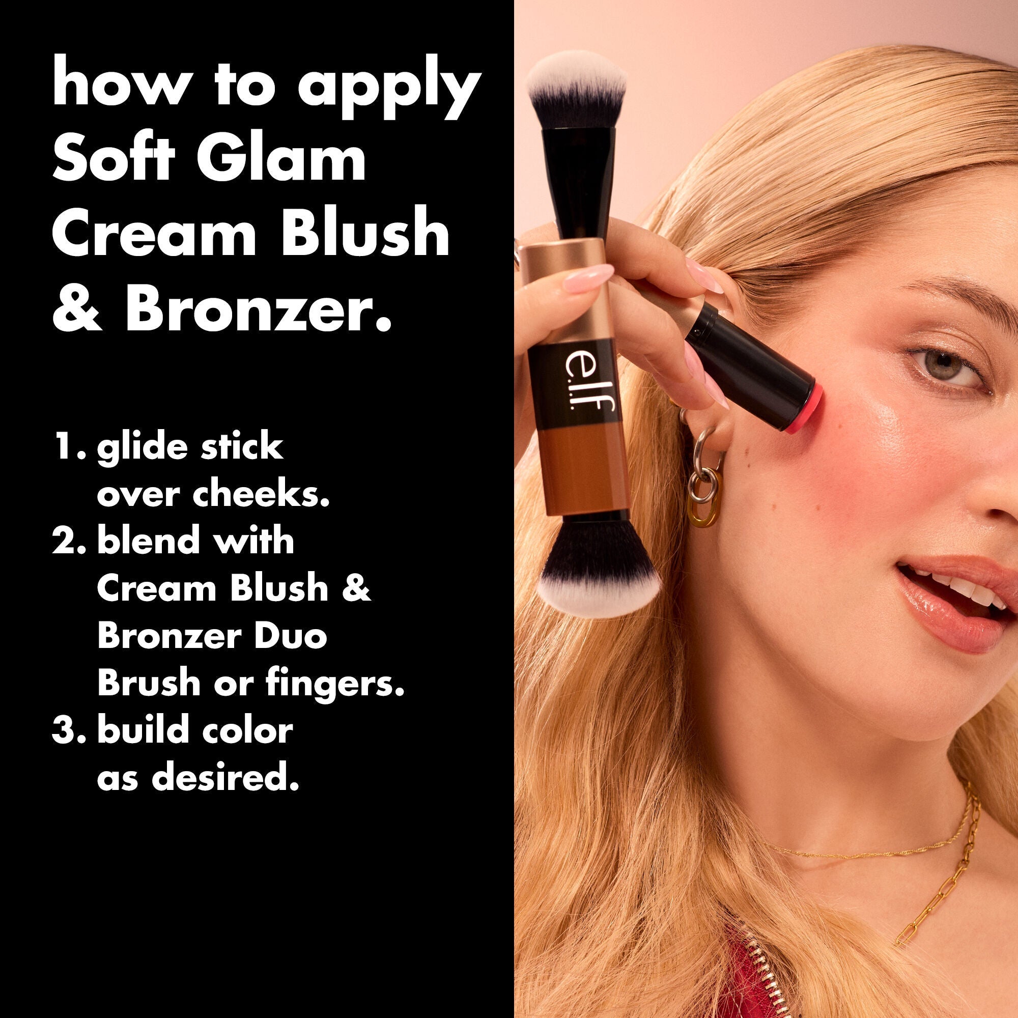 How To Apply Soft Glam Cream Blush and Bronzer in 3 Steps