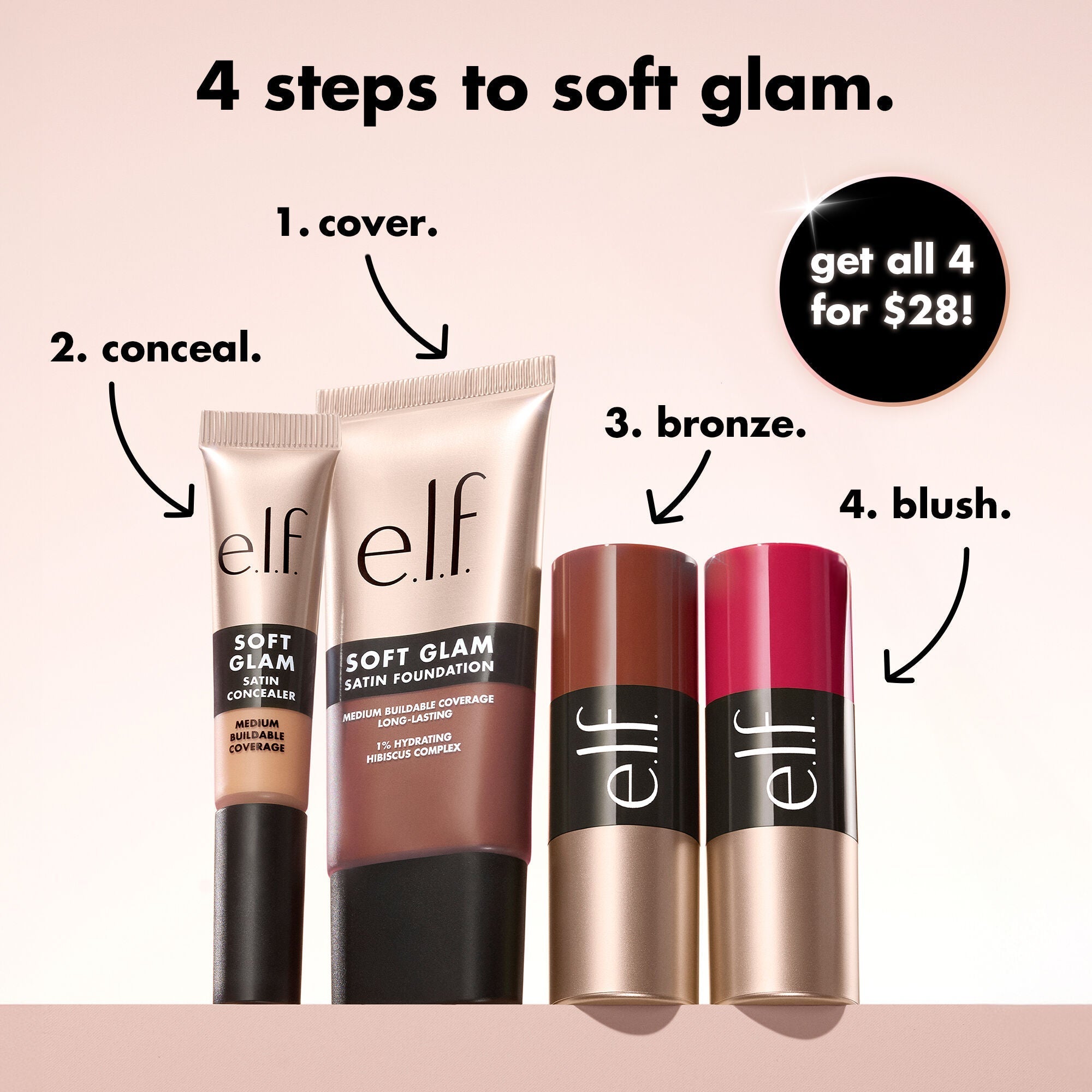 4 Steps Using Soft Glam Makeup Products for that Soft Glam Look