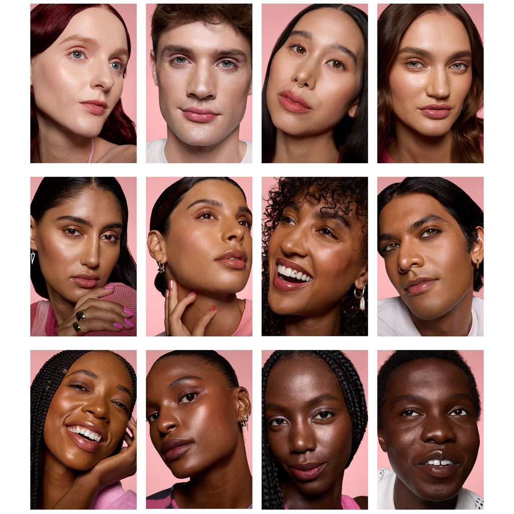 Halo Glow Powder Filter on a variety of skin tones
